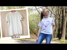 DIY koszulka z sercem 