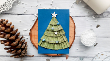 Tutorial ukazujący sposób wykonania ślicznej kartki z motywem choinki ;)