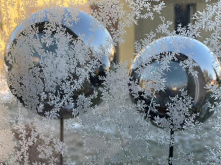 Kule ze stali nierdzewnej na piku do ogrodu zestaw 7 sztuk