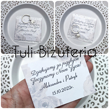 Podziękowania dla gości na wesele, chrzest święty, komunię, więcej wzorów na fanpage Tuli Biżuteria, zapraszam też do składania zamówień na maila tulibizu@o2.pl
