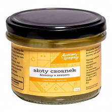 Złoty czosnek kiszony z kurkumą i imbirem