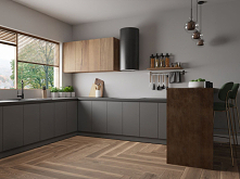 Nowoczesna kuchnia w czerni...