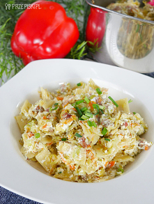 Łazanki z młodą kapustą i serem