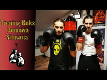 Trening bokserski z Kamilem u mnie na domowej siłowni.