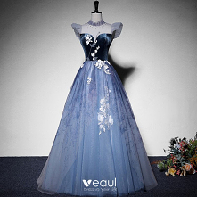 Eleganckie Błękitne Zamszow...