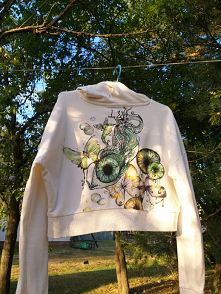 Ręcznie  wykonane 
dostępne  na ol.x pod nazwa "Bluza damska S  kremowa biel Fantasy"