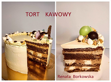 Tort  mocno   kawowy