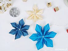 Tutorial ukazujący sposób wykonania śnieżynki techniką origami ;)