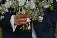 Medalion do bukietu ślubnego ze zdjęciem  