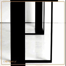 Wąski i długi stół przy ścianie