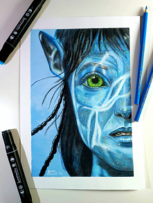 Następny rysunek - tym razem Kiri z najnowszej części Avatar. I jak?