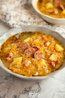 Kapuśniak z kapusty kiszonej.