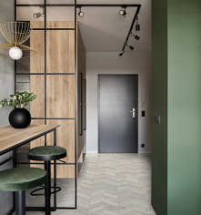 Dymiona zieleń pyty meblowej laminowanej

Płyta meblowa w zielonej odsłonie wraz z hokerami, w połączeniu ze stylową podłogą i pozostałą kolorystyką wnętrza, nadaje ciekawy char...