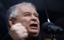 MLASKACZ W POŁAJEWIE

Dziś w Połajewie na Tuska wrzeszczał,
stary, niemrawy "mlaskacz -  łupieżca".
Walił łupieżem jak Janusz śliną,
swoją szczerbatą mlaszcząc gębiną....