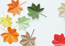 Tutorial ukazujący sposób wykonania liści klonu z papieru ;)