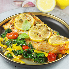 Dorsz pieczony w sosie śmietanowym