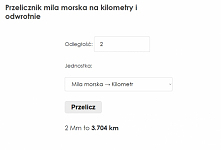Przelicznik mila morska na ...