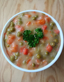 Marchewka z groszkiem na gęsto