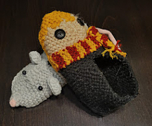 kapcie na drutach Ron z Harrego Pottera z Parszywkiem