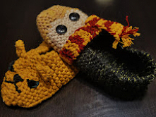 Hermiona z Krzywołapkiem kapcie na drutach Harry Potter