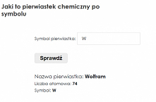 Jaki to pierwiastek chemiczny po symbolu