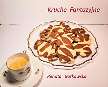 Kruche ,  fantazyjne ciasteczka   kakaowo-waniliowe